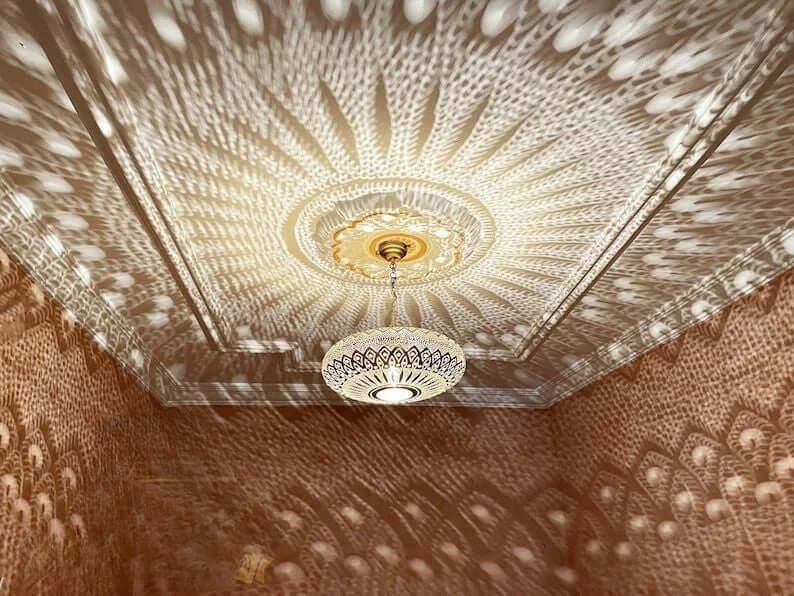Pendant Light - Moroccan Lamp Brass Light - Ceiling Light - Lamp Chandelier Lighting / bedroom