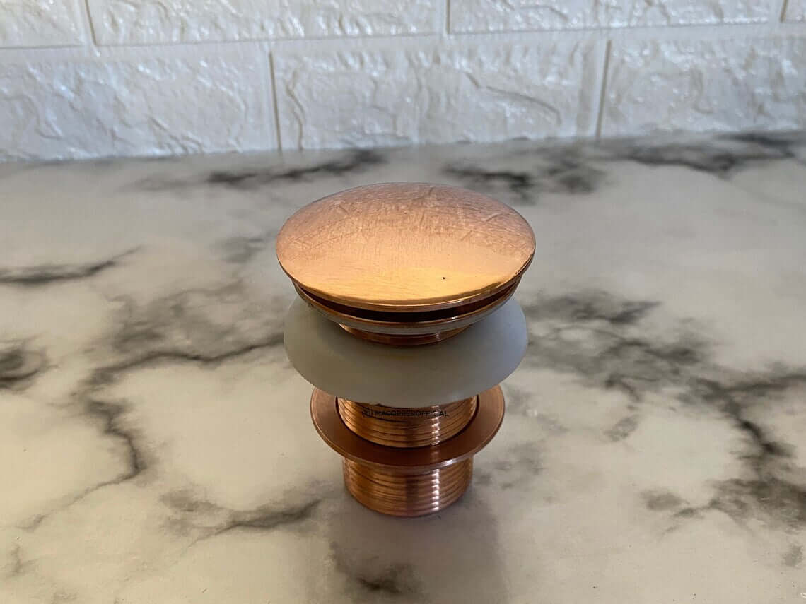 Copper Finish sink Drain, Pop Up Drain Bathroom Sink Drain Stopper Vessel Sink Drain Detachable Basket Stopper / COPPER ACCESSORIES