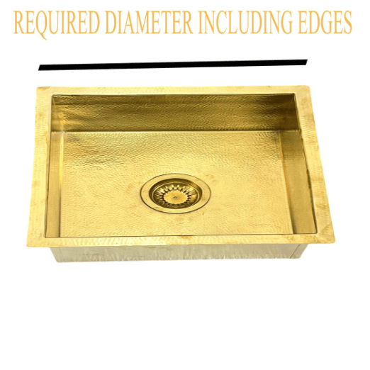 Rustic Hammered Brass Undermount Sink – Versatile for Kitchen, Bar, and Outdoor Spaces / square