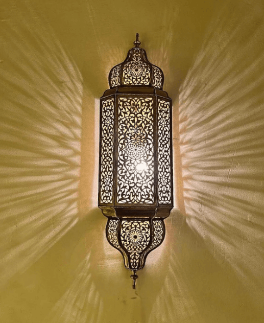 Moroccan Wall Light - Handmade Brass Electric Sconce - Elegant Moroccan Wall Lamp Décor / Wall Lamps