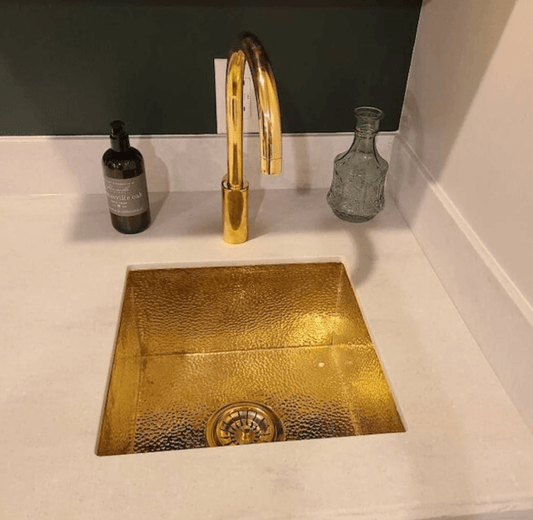 Solid Unlacquered Brass Undermount Hammered Sink, Kitchen Bar Sink, Island Sink, Outdoor Sink / sink