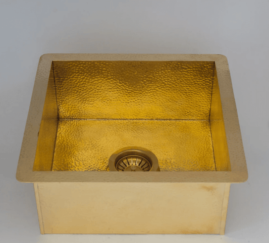 Solid Unlacquered Brass Undermount Hammered Sink, Kitchen Bar Sink, Island Sink, Outdoor Sink / sink