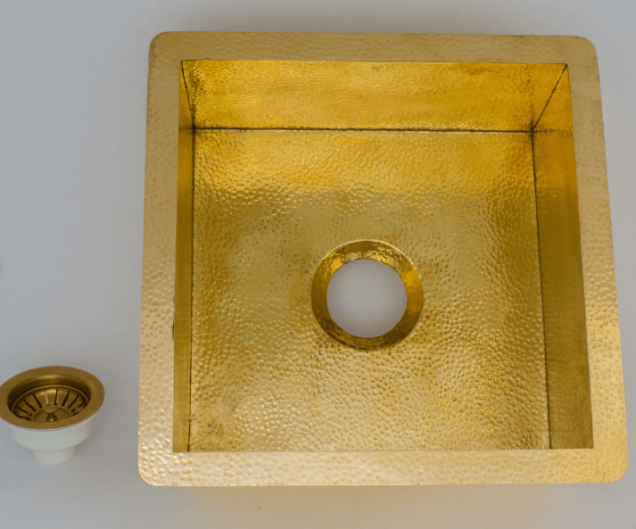 Solid Unlacquered Brass Undermount Hammered Sink, Kitchen Bar Sink, Island Sink, Outdoor Sink / sink