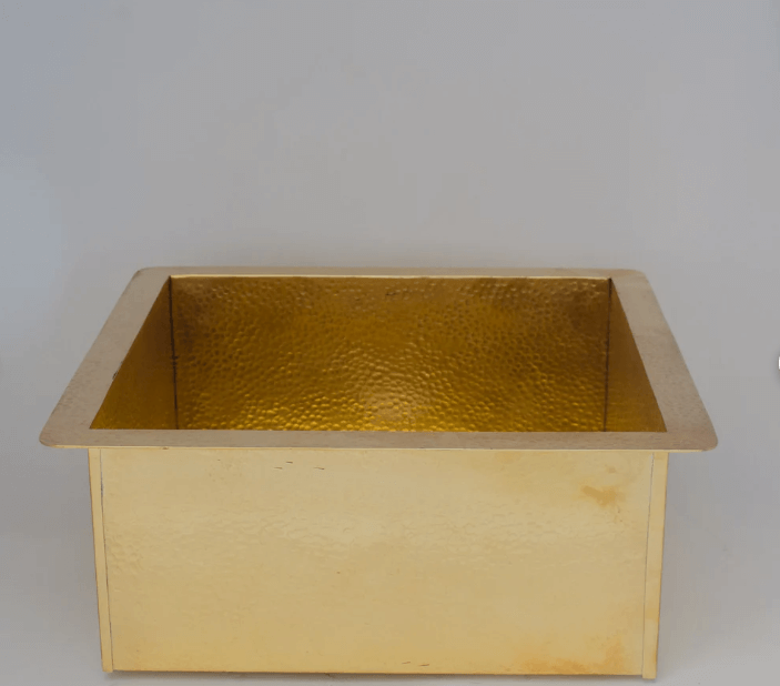 Solid Unlacquered Brass Undermount Hammered Sink, Kitchen Bar Sink, Island Sink, Outdoor Sink / sink