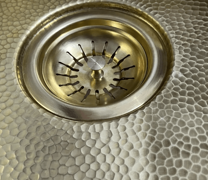 Custom Handcrafted Brass Moroccan Sink 16x16 Hammered Basin with Drain Strainer Included / square
