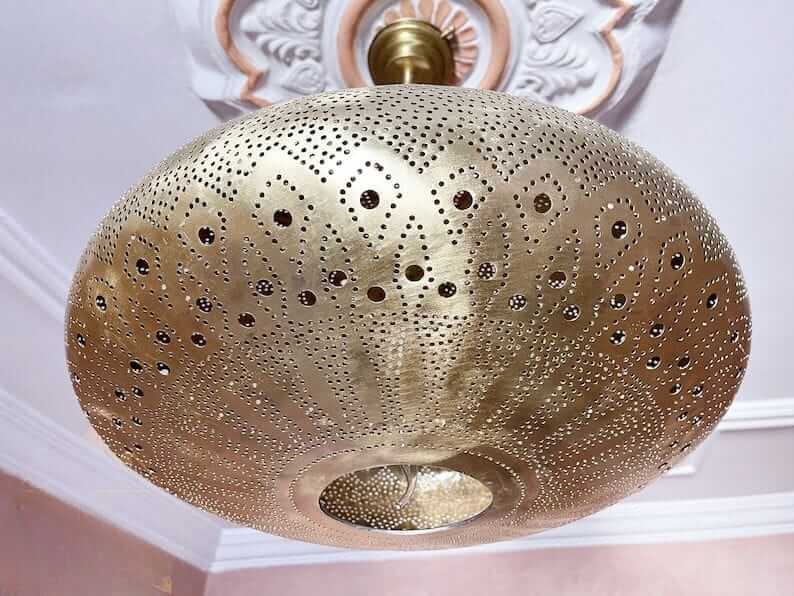 Pendant Light - Moroccan Lamp Brass Light - Ceiling Light - Lamp Chandelier Lighting / bedroom