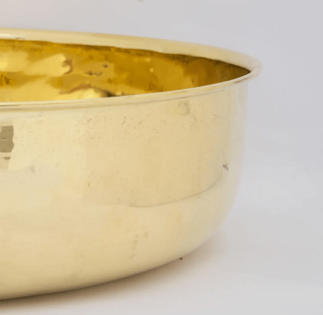 unlacquered brass countertop basin sink, bathroom round vessel sink / sink