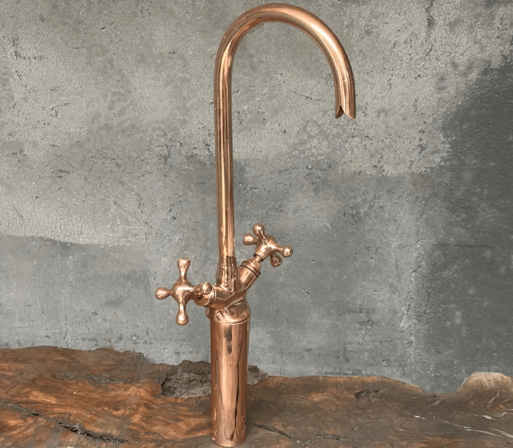 Copper Gooseneck Faucet for Bathroom Sink / BATHROOM FAUCETS