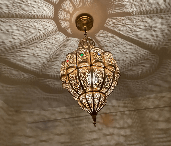 Luxury handmade Moroccan pendant lampshade, Moroccan pendant chandelier, ceiling light, new home lighting decor / COLORED CHANDELIERS