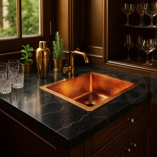 Moroccan Hammered Antique Copper Bar Sink style – Copper Utility Basin Handmade Luxury / red copper basins
