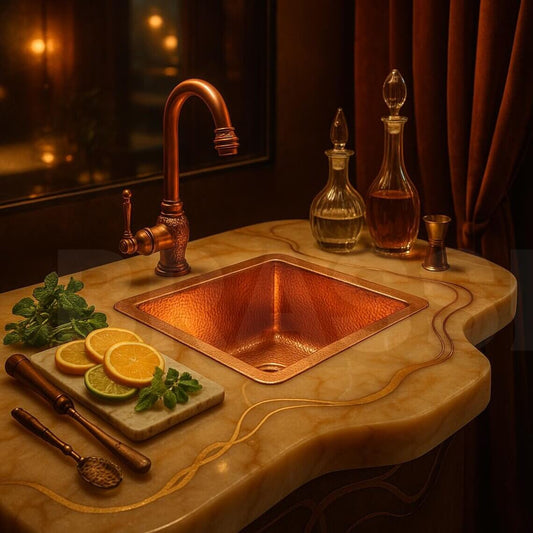 Moroccan Hammered Antique Copper Bar Sink style – Copper Utility Basin Handmade Luxury / red copper basins