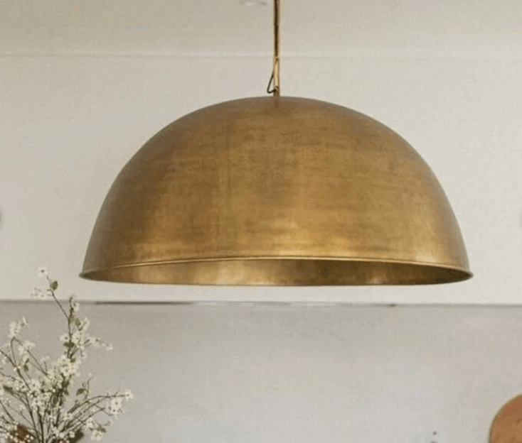 Brass Dome Pendant Light - Elegant Moroccan Design / copper