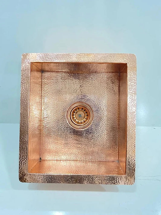 Handcrafted Solid Copper Kitchen Sink - Customizable Hand Hammered or Smooth Finish, Undermount And Unlacquered