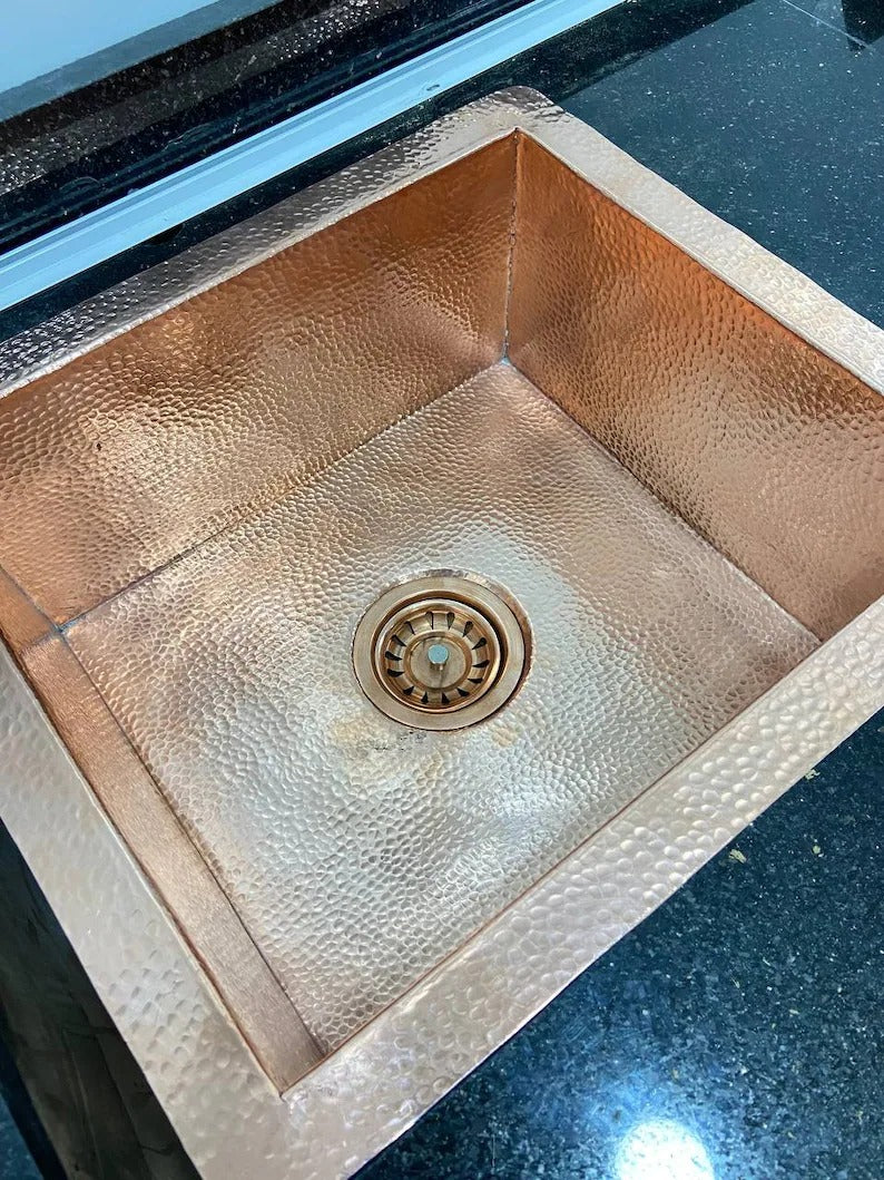 Handcrafted Solid Copper Kitchen Sink - Customizable Hand Hammered or Smooth Finish, Undermount And Unlacquered